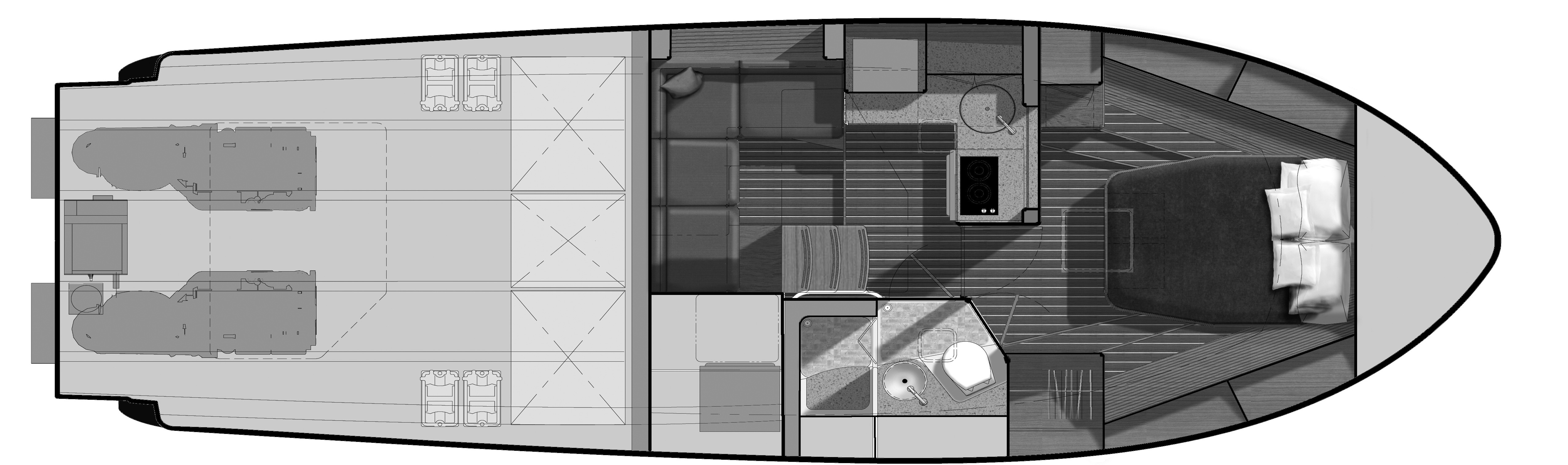 Sabre Yachts 38 Salon Express floor plan