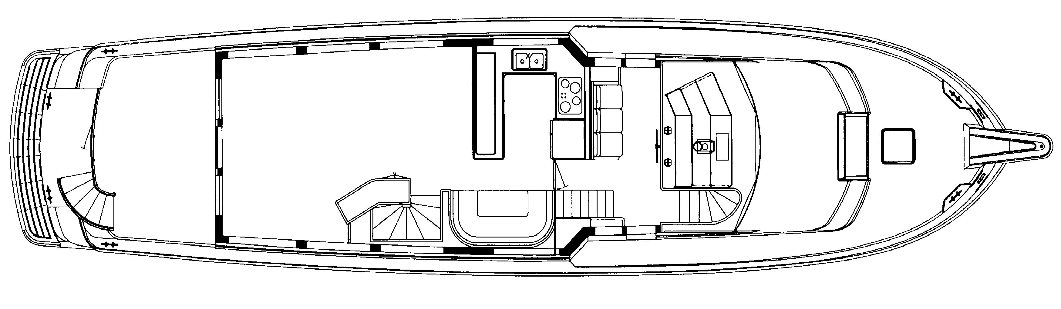Hatteras Yachts 75 Sport Deck Motor Yacht floor plan