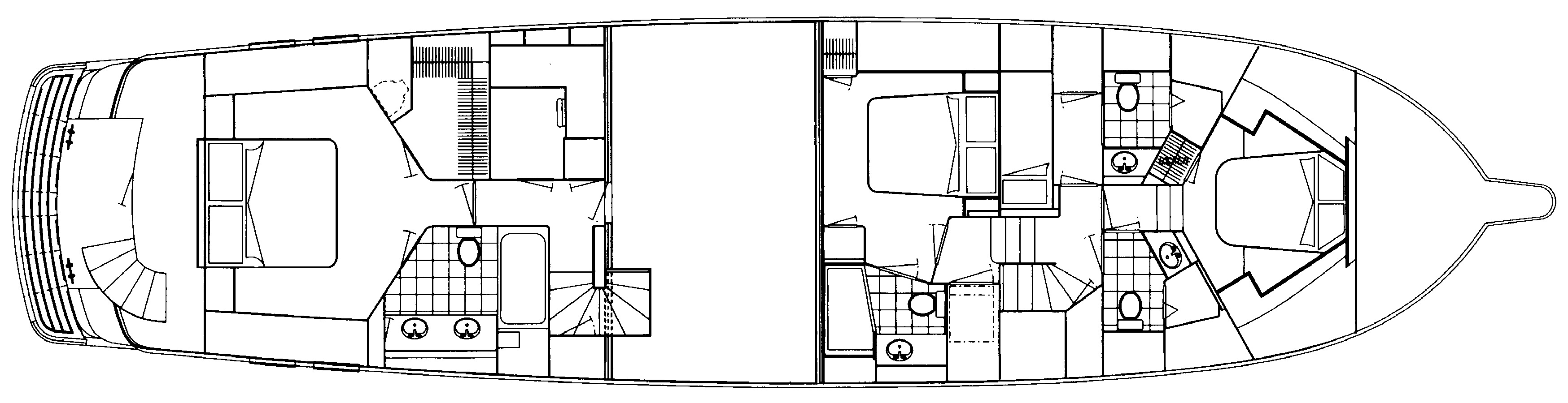 Hatteras Yachts 75 Sport Deck Motor Yacht floor plan