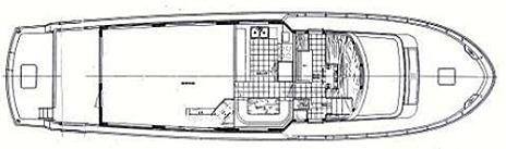 Hatteras Yachts 72 Cockpit Motor Yacht floor plan