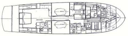 Hatteras Yachts 72 Cockpit Motor Yacht floor plan