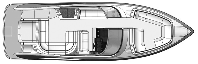 Formula 350 Crossover Bowrider floor plan