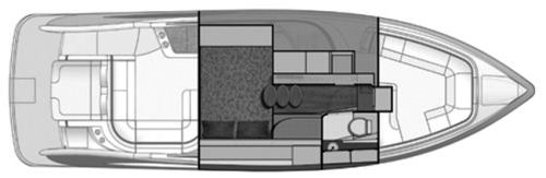 Formula 350 Crossover Bowrider floor plan