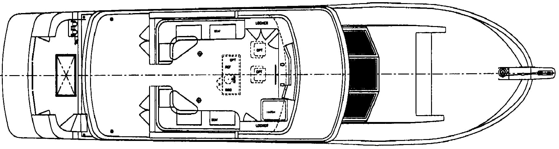 Jefferson Yachts 65 Marquessa Cockpit MY floor plan