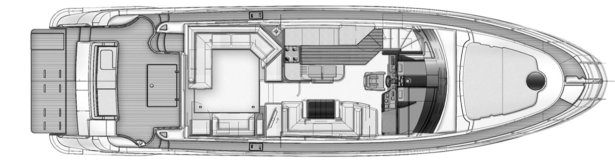 Azimut Yachts 60 Flybridge floor plan