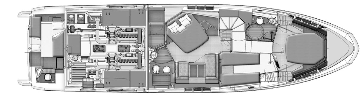 Azimut Yachts 60 Flybridge floor plan