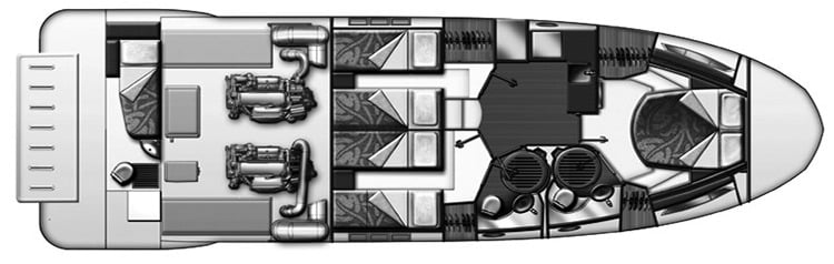 Azimut Yachts 48 Flybridge floor plan