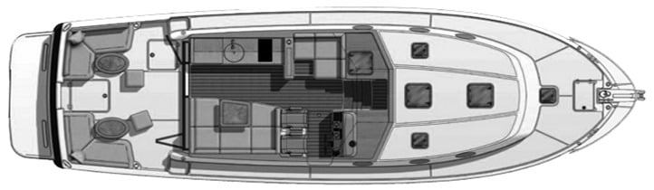 Back Cove Yachts 41 floor plan