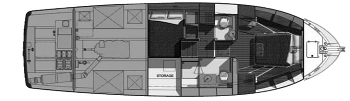 Back Cove Yachts 41 floor plan