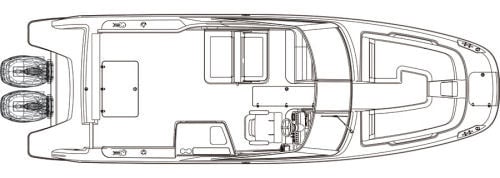 Boston Whaler 270 Vantage floor plan