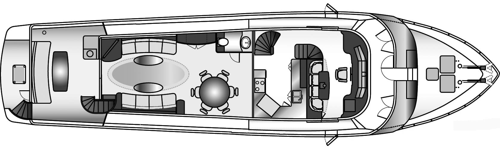 Jefferson Yachts 82 Starship floor plan