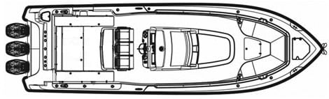 Boston Whaler 350 Outrage floor plan