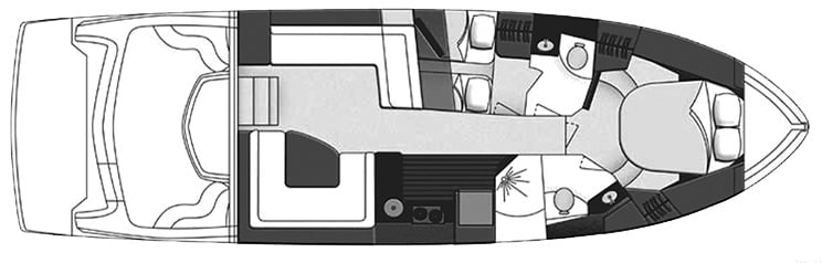 Carver Yachts 44 Sojourn floor plan