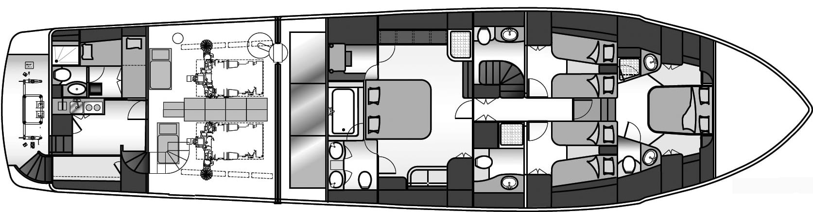 Jefferson Yachts 82 Starship floor plan
