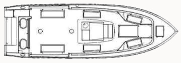 Cobia 296 Center Console floor plan