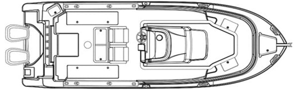 Edgewater 280 Center Console floor plan