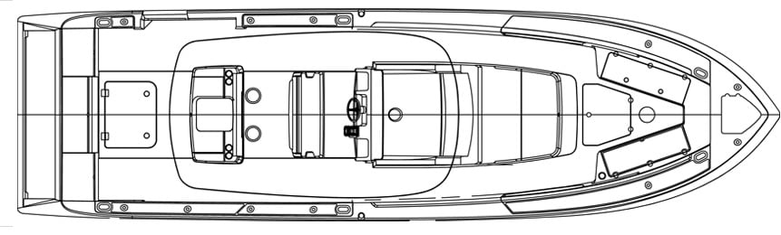 Everglades 435 Center Console floor plan