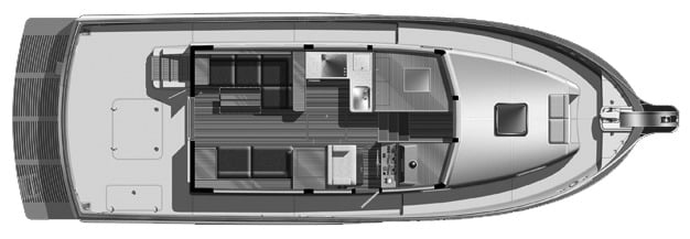 Grand Banks Yachts 43 Heritage EU floor plan
