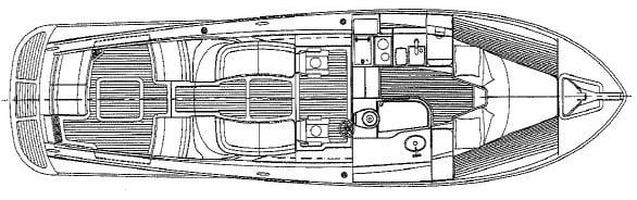 Hinckley Yachts 37 Picnic Boat floor plan