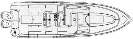 Intrepid Yachts 327 Cuddy floor plan