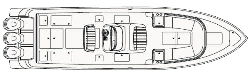 Intrepid Yachts 375 Center Console floor plan