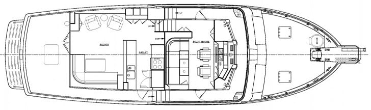 Krogen Yachts 52 Trawler floor plan