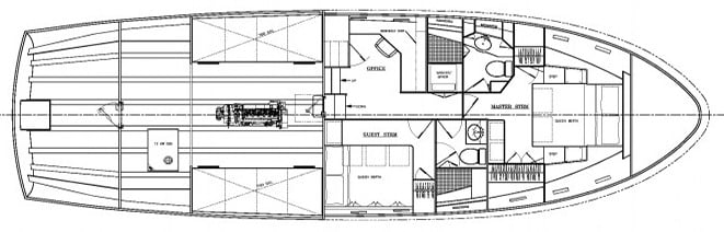Krogen Yachts 52 Trawler floor plan