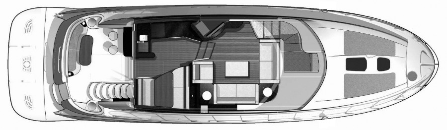 Meridian Yachts 541 Sedan floor plan