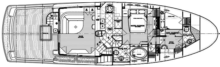 Nordhavn Yachts 60 floor plan