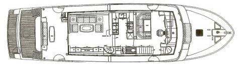 Outer Reef Yachts 730 Motor Yacht floor plan