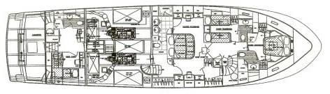 Outer Reef Yachts 730 Motor Yacht floor plan
