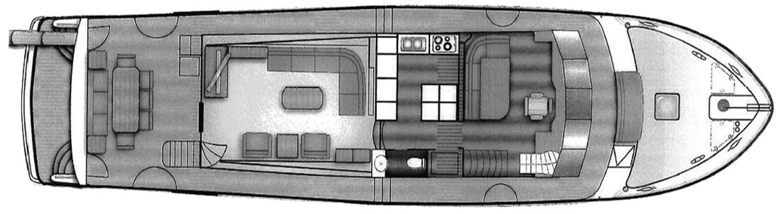 Outer Reef Yachts 700 Motor Yacht floor plan