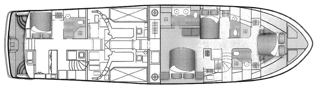 Outer Reef Yachts 700 Motor Yacht floor plan