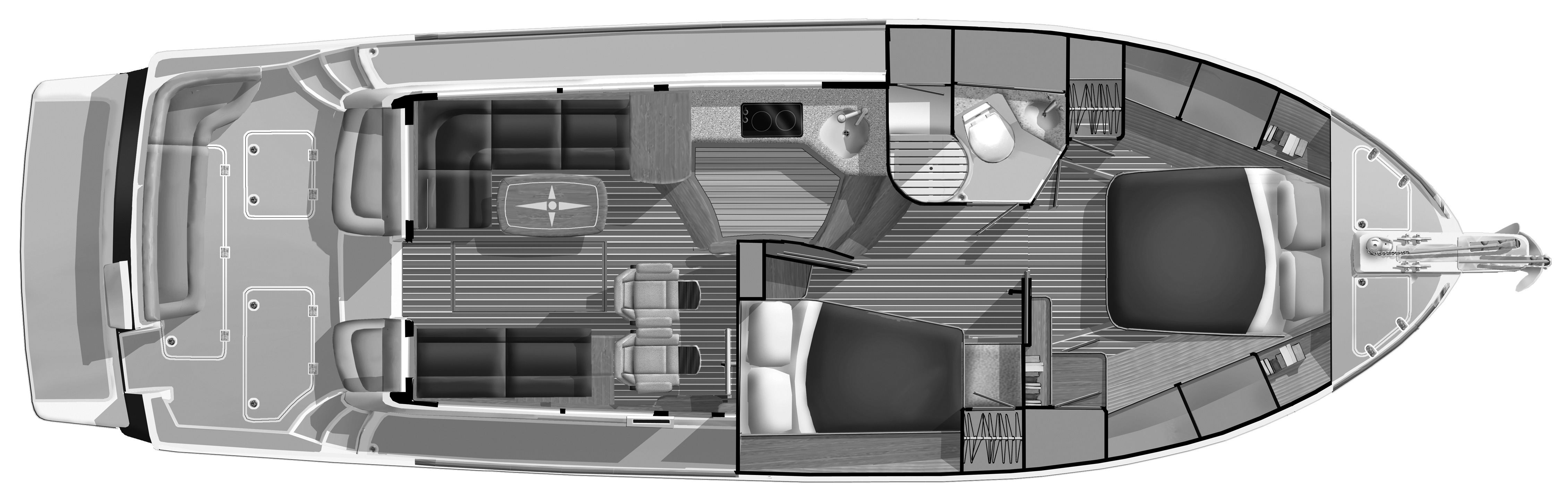Sabre Yachts 42 Flybridge floor plan