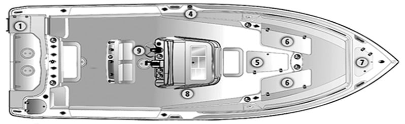 Sailfish 2660-270 Center Console floor plan
