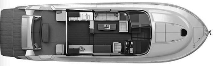 Tiara Yachts 50-53 Flybridge floor plan