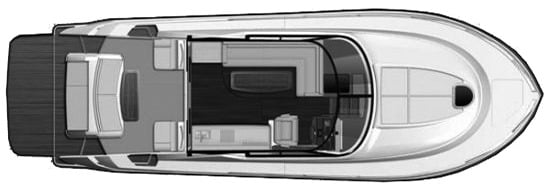Tiara Yachts 44 Coupe; 44 Flybridge floor plan