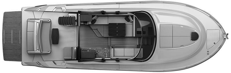 Tiara Yachts 44 Coupe; 44 Flybridge floor plan