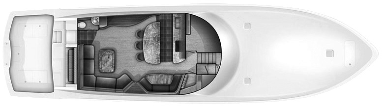 Viking Yachts 76 Convertible floor plan