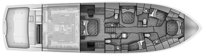 Viking Yachts 76 Convertible floor plan