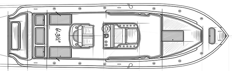 Yellowfin 26 Hybrid floor plan