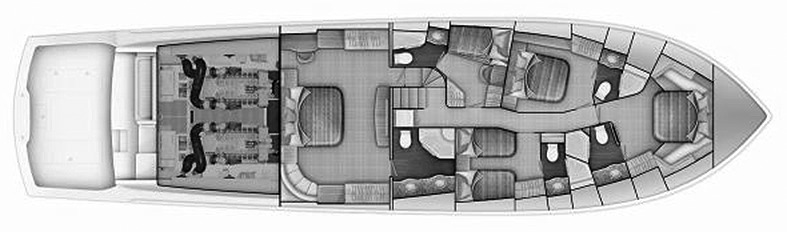 Viking Yachts 82 Convertible floor plan