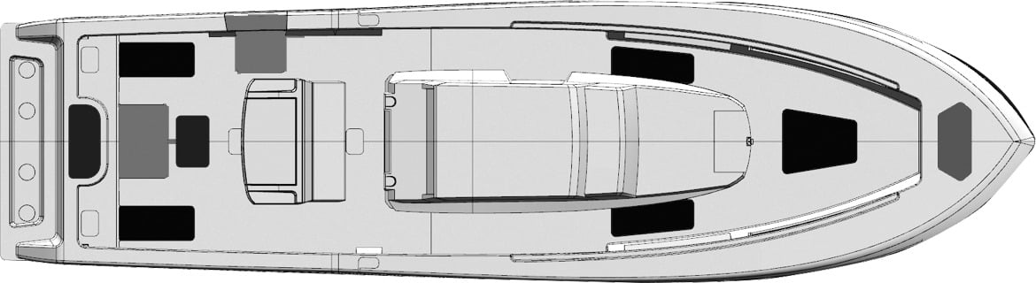 Invincible 42 Open floor plan