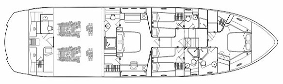 Sunseeker Yachts 75 Yacht floor plan