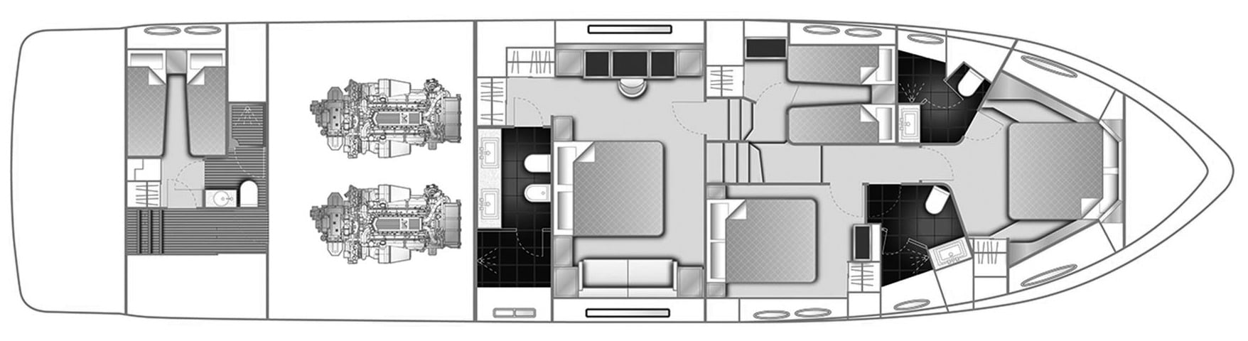 Princess Yachts 72 Motor Yacht floor plan