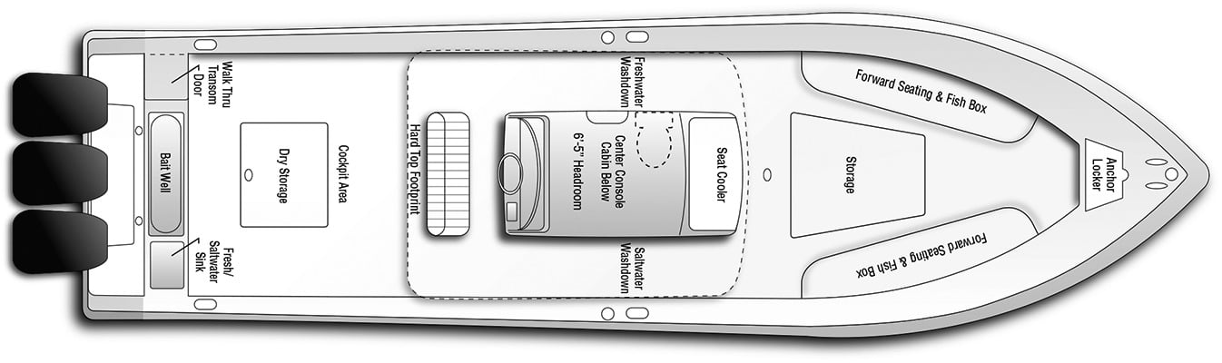 Bahama Yachts 37 floor plan