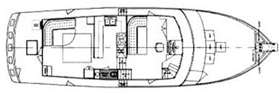 DeFever 56 Pilothouse floor plan
