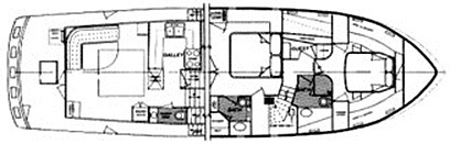 DeFever 56 Pilothouse floor plan