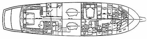 Hatteras Yachts 80 Cockpit Motor Yacht floor plan