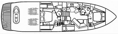 Sunseeker Yachts Predator 62 floor plan